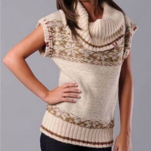 Fee People | Snow Drift Fair Isle Cowl Neck Sweater Size Small